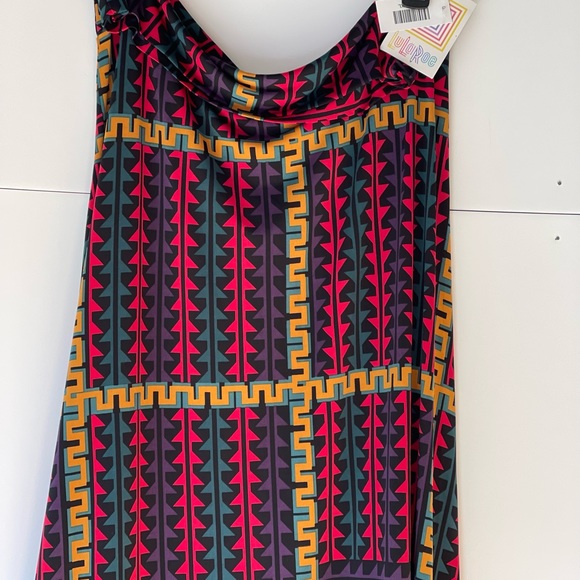 LuLaRoe Women's Plus Size Black Multicolor Long Maxi Flared A-Line Skirt, Sz XL - Picture 6 of 8